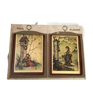 70’s Vintage ‘Manchester Wood’ Wood Plaques